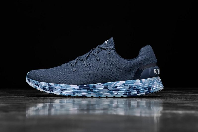 Nobull Wild Ocean Ripstop Runner Men's Running Shoes Navy | USA V1093R